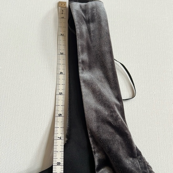 Zara Women’s Charcoal Velvet Side Zip Corset Top size Medium - Picture 5 of 7